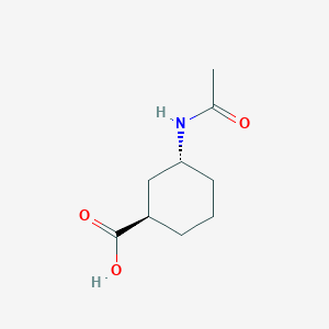 molecular formula C9H15NO3 B13452861 (1R,3R)-3-acetamidocyclohexane-1-carboxylic acid 