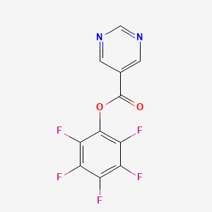 molecular formula C11H3F5N2O2 B1345288 五氟苯基嘧啶-5-羧酸酯 CAS No. 921938-48-9