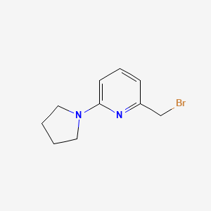 molecular formula C10H13BrN2 B1345289 2-(Bromomethyl)-6-(pyrrolidin-1-yl)pyridine CAS No. 869901-04-2