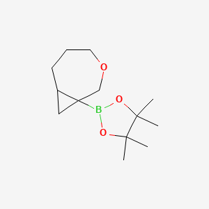 molecular formula C13H23BO3 B13452894 2-(3-Oxabicyclo[5.1.0]octan-1-yl)-4,4,5,5-tetramethyl-1,3,2-dioxaborolane CAS No. 2489456-39-3