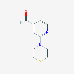 molecular formula C10H12N2OS B1345290 2-(Thiomorpholin-4-yl)pyridine-4-carbaldehyde CAS No. 898289-24-2
