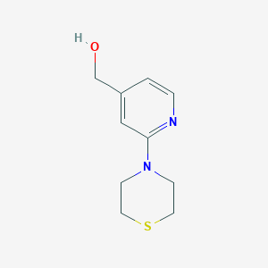 molecular formula C10H14N2OS B1345291 (2-thiomorpholin-4-ylpyridin-4-yl)methanol CAS No. 898289-25-3