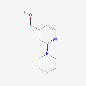 molecular formula C10H14N2OS B1345291 (2-Thiomorpholinopyrid-4-yl)methanol CAS No. 898289-25-3