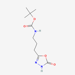 molecular formula C10H17N3O4 B13452911 tert-butyl N-[3-(5-oxo-4,5-dihydro-1,3,4-oxadiazol-2-yl)propyl]carbamate 