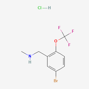 molecular formula C9H10BrClF3NO B13452951 {[5-Bromo-2-(trifluoromethoxy)phenyl]methyl}(methyl)amine hydrochloride CAS No. 2913242-35-8