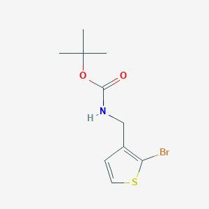 molecular formula C10H14BrNO2S B1345296 tert-butyl N-[(2-bromothiophen-3-yl)methyl]carbamate CAS No. 910036-94-1