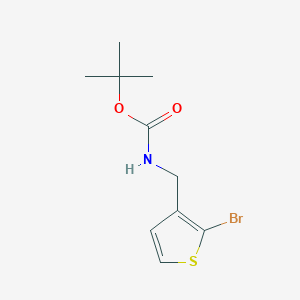 molecular formula C10H14BrNO2S B1345296 叔丁基 (2-溴噻吩-3-基)甲基氨基甲酸酯 CAS No. 910036-94-1