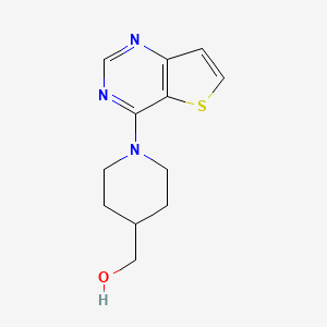 molecular formula C12H15N3OS B1345300 (1-噻吩并[3,2-d]嘧啶-4-基哌啶-4-基)甲醇 CAS No. 910037-26-2