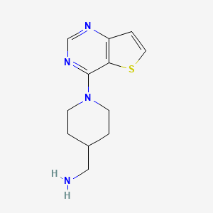 molecular formula C12H16N4S B1345301 (1-thieno[3,2-d]pyrimidin-4-ylpiperidin-4-yl)methanamine CAS No. 937795-94-3