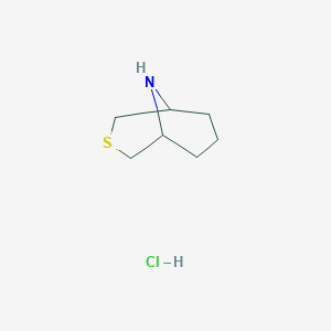 molecular formula C7H14ClNS B13453024 3-Thia-9-azabicyclo[3.3.1]nonane hydrochloride 