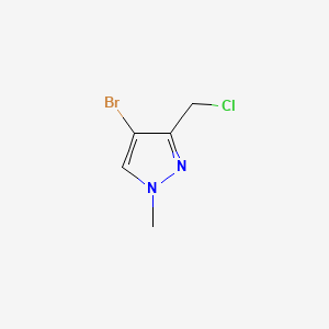molecular formula C5H6BrClN2 B1345303 4-溴-3-(氯甲基)-1-甲基-1H-吡唑 CAS No. 915707-66-3