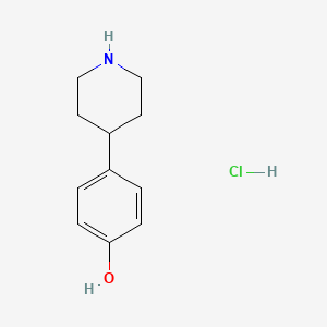 molecular formula C11H16ClNO B1345307 4-Piperidin-4-ylphenol hydrochloride CAS No. 263139-27-1