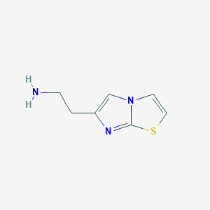 molecular formula C7H9N3S B1345308 (2-咪唑并[2,1-b][1,3]噻唑-6-基乙基)胺 CAS No. 933698-24-9