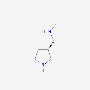 molecular formula C6H14N2 B13453091 methyl({[(3R)-pyrrolidin-3-yl]methyl})amine 
