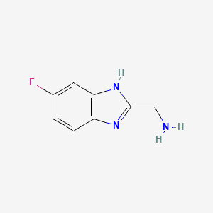 B1345310 1-(5-fluoro-1H-benzimidazol-2-yl)methanamine CAS No. 933707-54-1