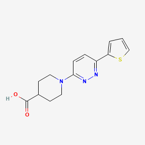 molecular formula C14H15N3O2S B1345311 1-(6-噻吩-2-基哒嗪-3-基)哌啶-4-羧酸 CAS No. 1017117-60-0