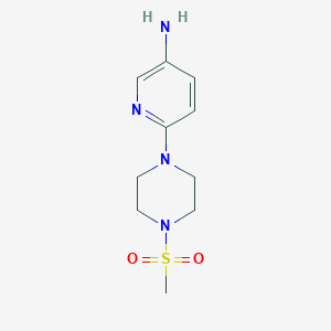 molecular formula C10H16N4O2S B1345315 6-(4-(Methylsulfonyl)piperazin-1-yl)pyridin-3-amine CAS No. 1017171-54-8