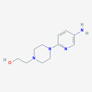 molecular formula C11H18N4O B1345317 2-[4-(5-Amino-2-pyridinyl)-1-piperazinyl]-1-ethanol CAS No. 1017221-34-9