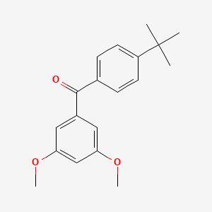 molecular formula C19H22O3 B1345318 4-叔丁基-3',5'-二甲氧基二苯甲酮 CAS No. 951892-24-3