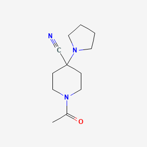 molecular formula C12H19N3O B1345323 1-乙酰基-4-吡咯烷-1-基哌啶-4-腈 CAS No. 1017468-05-1