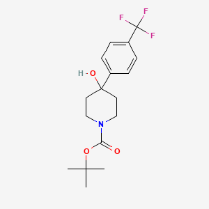 molecular formula C17H22F3NO3 B13453273 Tert-butyl 4-hydroxy-4-[4-(trifluoromethyl)phenyl]piperidine-1-carboxylate 