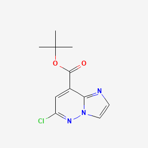 molecular formula C11H12ClN3O2 B13453299 tert-Butyl 6-chloroimidazo[1,2-b]pyridazine-8-carboxylate 