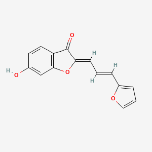 (2Z)-2-[(2E)-3-(2-furyl)prop-2-en-1-ylidene]-6-hydroxy-1-benzofuran-3(2H)-one