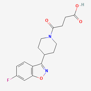 molecular formula C16H17FN2O4 B1345332 4-[4-(6-Fluoro-1,2-benzisoxazol-3-yl)piperidin-1-yl]-4-oxobutanoic acid CAS No. 1017384-80-3