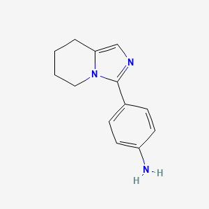 molecular formula C13H15N3 B1345335 4-{5H,6H,7H,8H-imidazo[1,5-a]pyridin-3-yl}aniline CAS No. 1011566-35-0