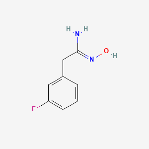molecular formula C8H9FN2O B1345336 2-(3-Fluorophenyl)-N-hydroxyacetimidamide CAS No. 872362-02-2