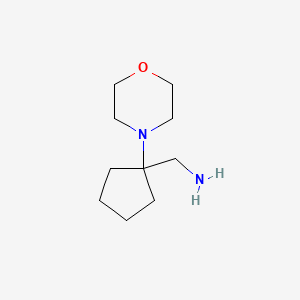 molecular formula C10H20N2O B1345349 (1-Morpholinocyclopentyl)methanamine CAS No. 444666-61-9