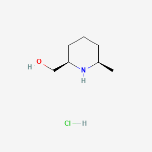 molecular formula C7H16ClNO B13453510 rac-[(2R,6R)-6-methylpiperidin-2-yl]methanol hydrochloride 
