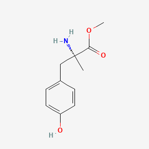 molecular formula C11H15NO3 B13453586 methyl (2R)-2-amino-3-(4-hydroxyphenyl)-2-methylpropanoate CAS No. 130464-06-1