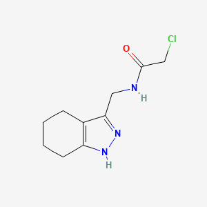 molecular formula C10H14ClN3O B13453612 2-Chloro-N-((4,5,6,7-tetrahydro-2H-indazol-3-yl)methyl)acetamide 