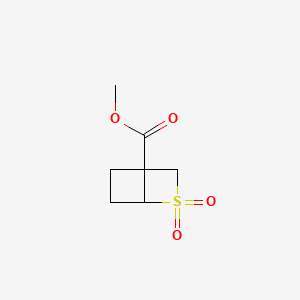 molecular formula C7H10O4S B13453634 Methyl 2,2-dioxo-2lambda6-thiabicyclo[2.2.0]hexane-4-carboxylate 