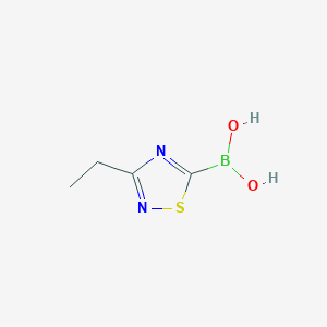 molecular formula C4H7BN2O2S B13453746 (3-Ethyl-1,2,4-thiadiazol-5-yl)boronic acid CAS No. 213325-86-1