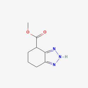 molecular formula C8H11N3O2 B13453877 methyl 4,5,6,7-tetrahydro-1H-1,2,3-benzotriazole-4-carboxylate 