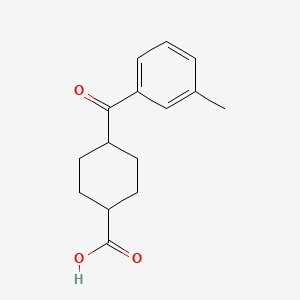 molecular formula C15H18O3 B1345388 顺式-4-(3-甲基苯甲酰)环己烷-1-羧酸 CAS No. 736136-03-1