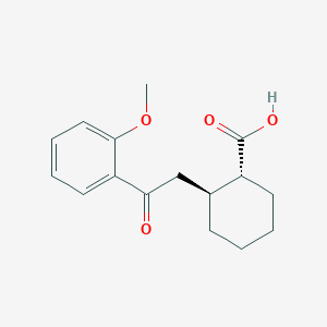 molecular formula C16H20O4 B1345391 trans-2-[2-(2-Methoxyphenyl)-2-oxoethyl]cyclohexane-1-carboxylic acid CAS No. 735274-73-4