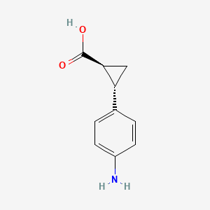 molecular formula C10H11NO2 B13453952 (1S,2S)-2-(4-aminophenyl)cyclopropane-1-carboxylic acid 