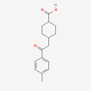 cis-4-[2-(4-Methylphenyl)-2-oxoethyl]-cyclohexane-1-carboxylic acid
