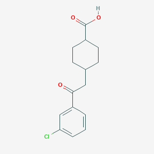 cis-4-[2-(3-Chlorophenyl)-2-oxoethyl]-cyclohexane-1-carboxylic acid