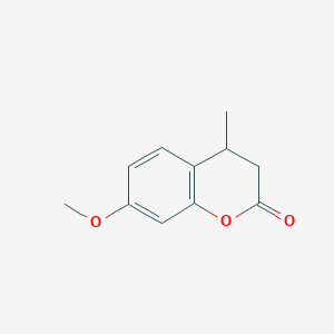 molecular formula C11H12O3 B13454006 7-methoxy-4-methyl-3,4-dihydro-2H-1-benzopyran-2-one 