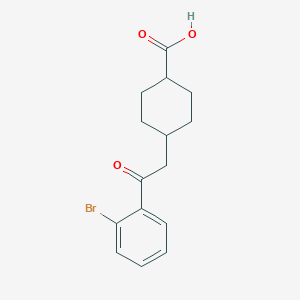 cis-4-[2-(2-Bromophenyl)-2-oxoethyl]-cyclohexane-1-carboxylic acid