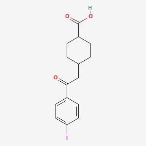 cis-4-[2-(4-Iodophenyl)-2-oxoethyl]-cyclohexane-1-carboxylic acid