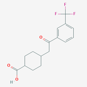 cis-4-[2-Oxo-2-(3-trifluoromethylphenyl)-ethyl]cyclohexane-1-carboxylic acid