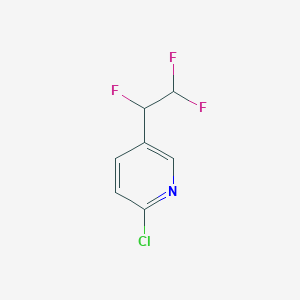 molecular formula C7H5ClF3N B13454099 2-Chloro-5-(1,2,2-trifluoroethyl)pyridine 