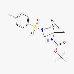 molecular formula C17H24N2O4S B13454149 tert-butyl N-[2-(4-methylbenzenesulfonyl)-2-azabicyclo[2.1.1]hexan-4-yl]carbamate 