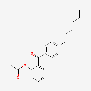 molecular formula C21H24O3 B1345421 2-Acetoxy-4'-hexylbenzophenone CAS No. 890098-48-3