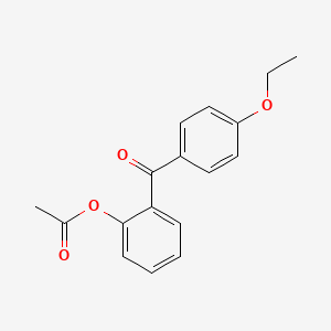 molecular formula C17H16O4 B1345422 2-乙酰氧基-4'-乙氧基二苯甲酮 CAS No. 890098-52-9